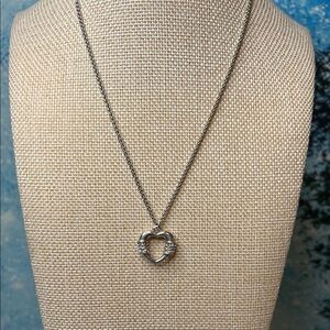 Brighton Sterling Silver Meridian Heart Pendant Necklace w/ Crystal Accents